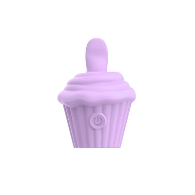Foto 3 do produto Vibrador Estimulador de Clitóris em Formato de Cupcake com 10 Movimentos de Língua - SI Play Soft Vibrating Egg | 7,7 x 5,4 cm | Disponível em 3 Cores