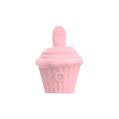 Foto 4 do produto Vibrador Estimulador de Clitóris em Formato de Cupcake com 10 Movimentos de Língua - SI Play Soft Vibrating Egg | 7,7 x 5,4 cm | Disponível em 3 Cores