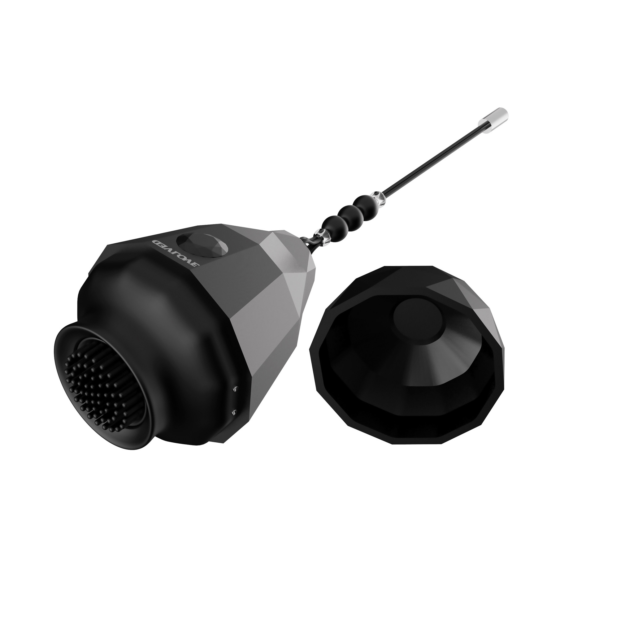 Vibrador Estimulador de Clitóris em Formato de Diamante com Cerdas Rotatórias e 3 Modos de Vibração - Evolved Spinning O | 6,7 x 4,3 cm - 6