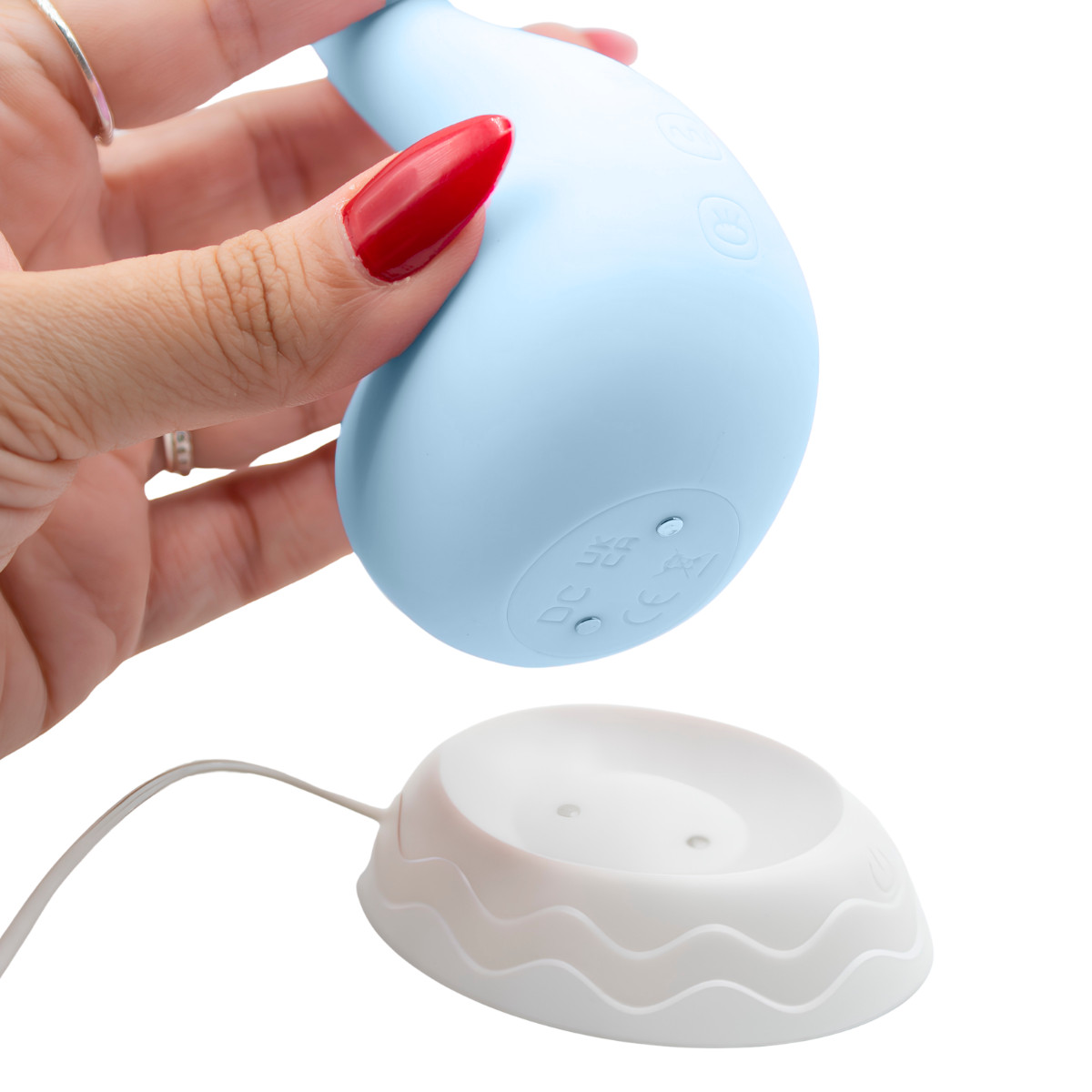 Vibrador e Estimulador de Clitóris com Simulador de Sexo Oral, 7 Modos de Vibração e Recarregável por Base Magnética - Intt Toys My Sweet Dino | Disponível em 2 Cores - 11