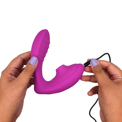 Foto 8 do produto Vibrador Estimulador de Clitóris e Ponto G com 10 Modos de Vibrações,10 Modos de Pulsação e Resistente á Água - Mary Sucking Vibrator | 11,5 x 3,7 cm | Disponível em 2 Cores