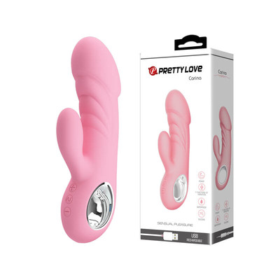 Vibrador Estimulador de Clitóris e ponto G com 7 Modos de Vibração, Texturas Anelares e Recarregável - Pretty Love Ansel | Disponível em 3 Cores