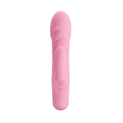 Foto 2 do produto Vibrador de Clitóris e Ponto G com 7 Modos de Vibração, 5 Níveis de Intensidade, Texturas Anelares e Recarregável - Pretty Love Ansel | 9 x 3,6 cm | Disponível em 3 Cores