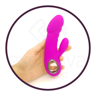 Vibrador Estimulador de Clitóris e ponto G com 7 Modos de Vibração, Texturas Anelares e Recarregável - Pretty Love Ansel | Disponível em 3 Cores