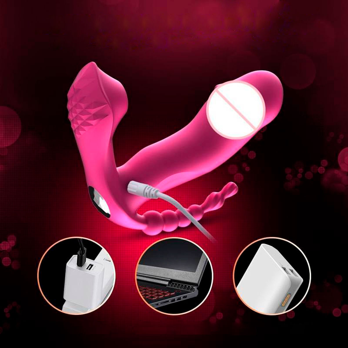 Vibrador Estimulador de Clítoris, Ponto G e Ânus com 7 Modos de Vibrações, 7 Sucções, Função Aquecimento e Controle Remoto - FoxShow | 11,7 x 3,3 cm - 5
