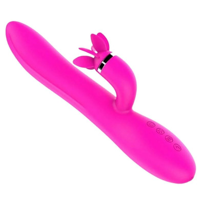 Foto 2 do produto Vibrador Estimulador de Clitóris e Ponto G Recarregável com 12 Modos de Vibrações, Língua Giratória e Aquecimento - Intt Fogo no Parquinho | Disponivel em 3 Cores