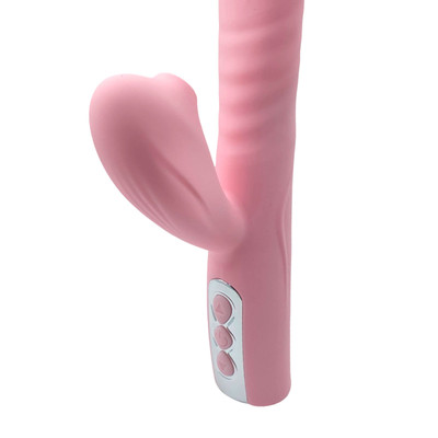 Foto 4 do produto Vibrador Estimulador de Clitóris e Ponto G Recarregável com 5 Modos de Pulsação e 8 Movimentos Vai e Vem - Pleasure Dreams | 14,8 x 3,6 cm