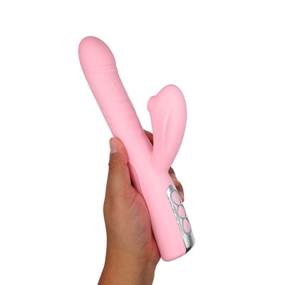 Foto 6 do produto Vibrador Estimulador de Clitóris e Ponto G Recarregável com 5 Modos de Pulsação e 8 Movimentos Vai e Vem - Pleasure Dreams | 14,8 x 3,6 cm
