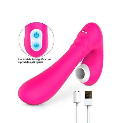 Foto 6 do produto Vibrador Estimulador de Clítoris e Ponto G Recarregável com 9 Modos de Vibração e 9 Intensidades de Pulsação - S-Hande Grey | Disponível em 2 Cores