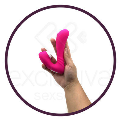 Foto 4 do produto Vibrador Estimulador de Clítoris e Ponto G, Recarregável com 9 Modos de Vibração e Sucção - S-Hande Grey-RCT | 13,5 x 3 cm | Disponível em 2 Cores