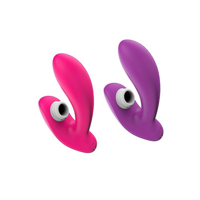 Vibrador Estimulador de Clitóris e Ponto G com 9 Modos de Vibrações, 9 Intensidades de Pulsação e Recarregável - S-Hande Tricker | 11 x 3,3 cm | Disponível em 2 Cores
