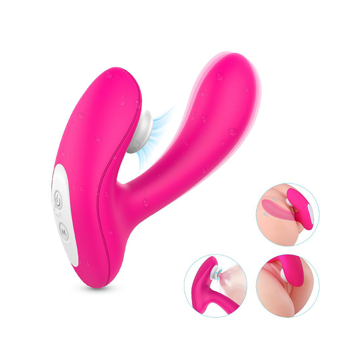 Vibrador Estimulador de Clitóris e Ponto G com 9 Modos de Vibrações, 9 Intensidades de Pulsação e Recarregável - S-Hande Tricker | 11 x 3,3 cm | Disponível em 2 Cores - 7