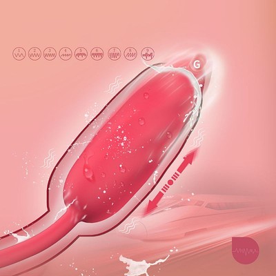 Foto 5 do produto Vibrador Estimulador de Clitóris e Ponto G Recarregável com 9 Pulsação - S-hande Immortal Flower 9 | 8,4 x 2,7 cm