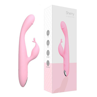 Foto 1 do produto Vibrador Estimulador de Clitóris e Ponto G Recarregável em Silicone com 10 Modos de Vibração - Sherry Vibrator | 12,5 x 2,4 cm