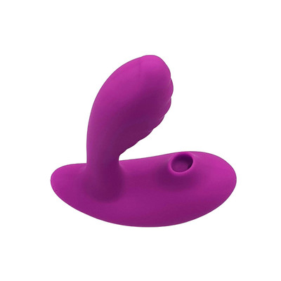 Foto 3 do produto Vibrador Estimulador de Clitóris e Ponto G em Silicone com 10 Modos de Vibrações e Controle Remoto Sem Fio - Sucking Vibrator | 8,5 x 3,1 cm