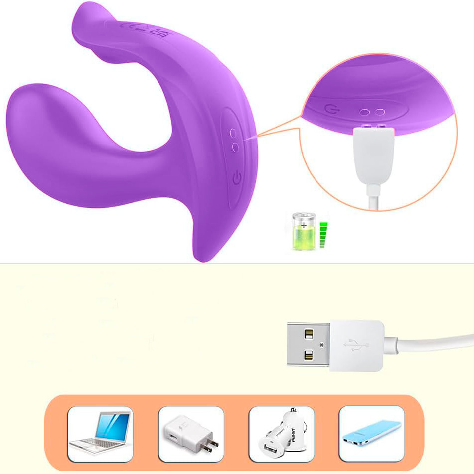 Vibrador Estimulador de Clitóris e Ponto G em Silicone com 12 Modos de Vibrações e Controle Remoto sem Fio - Pleasure Dreams | 8,7 x 3,5 cm | Disponível em 2 Cores - 3