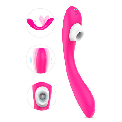 Vibrador Estimulador de Clitóris e Ponto G em Silicone com Língua Estimuladora e 9 Modos de Vibração - S-Hande Shallow | Disponível em 2 Cores