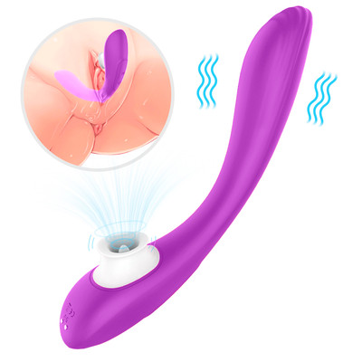 Foto 6 do produto Vibrador Estimulador de Clitóris e Ponto G em Silicone com Língua Estimuladora e 9 Modos de Vibração - S-Hande Shallow | Disponível em 2 Cores