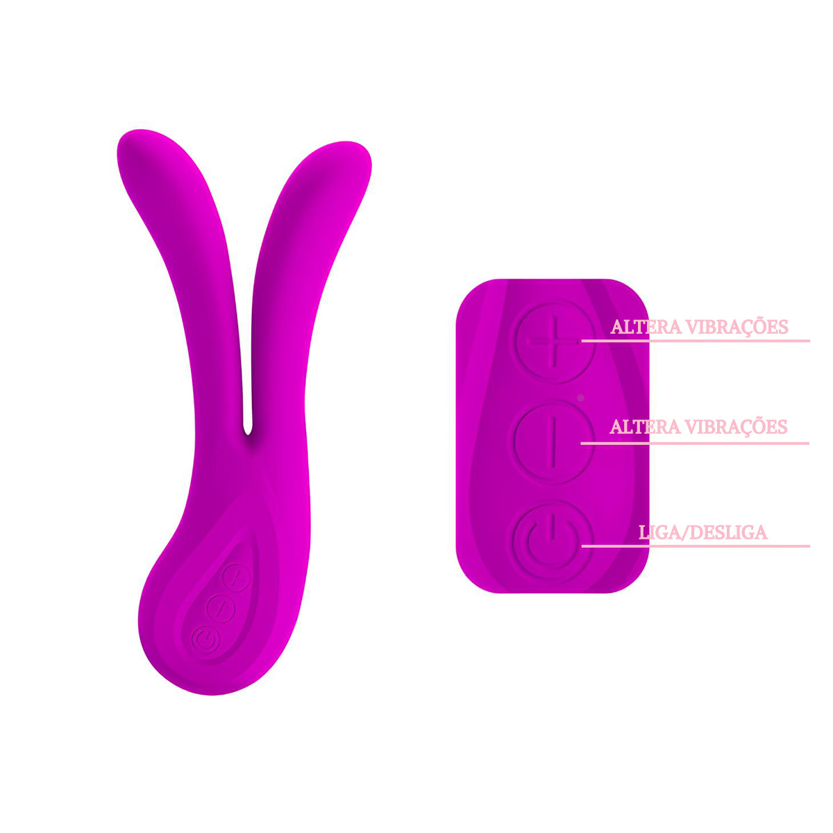 Vibrador Estimulador de Clitóris e Ponto G em Silicone com 12 Modos de Vibrações, Recarregável e Função Memória - Pretty Love Ulysses | Disponível em 2 Cores - 9