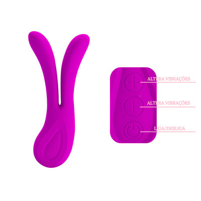 Foto 9 do produto Vibrador Estimulador de Clitóris e Ponto G em Silicone com 12 Modos de Vibrações, Recarregável e Função Memória - Pretty Love Ulysses | Disponível em 2 Cores