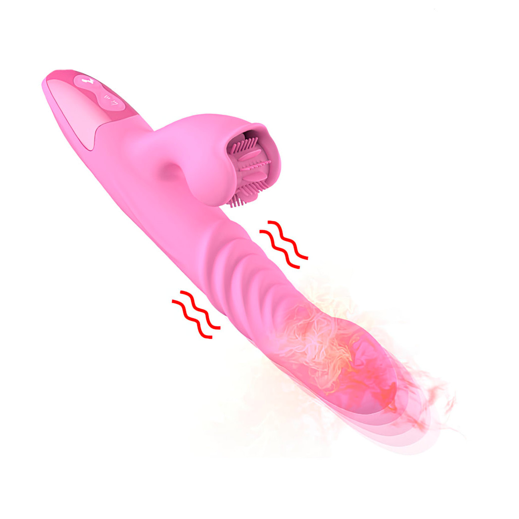 Vibrador Estimulador de Clitóris e Ponto G em Silicone com Aquecimento, 7 Modos de Rotação e Movimento Vai e Vem - Dibe Sex Massager Diana | Disponível em 2 Cores - 2