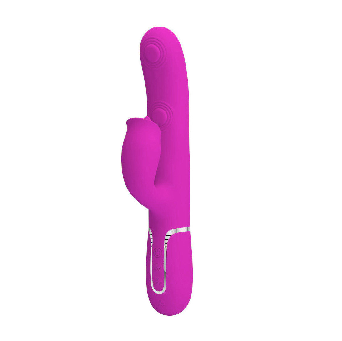 Vibrador Estimulador de Clitóris e Ponto G em Silicone com Turbo, 7 Modos de Pulsação e 7 Movimentos de Língua - Pretty Love Gigi | 12,5 x 3,3 cm - 3