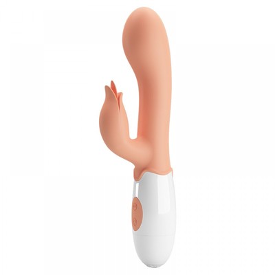 Foto 2 do produto Vibrador Rabbit em TPR com Língua Estimuladora e 30 Modos de Vibrações - Pretty Love Bloody Mary | 10 x 3,2 cm