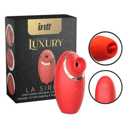 Foto 1 do produto Vibrador Estimulador de Clitóris Recarregável com 10 Tipos Pulsações e Estímulos - Intt Toys Especial Luxury La Sirena