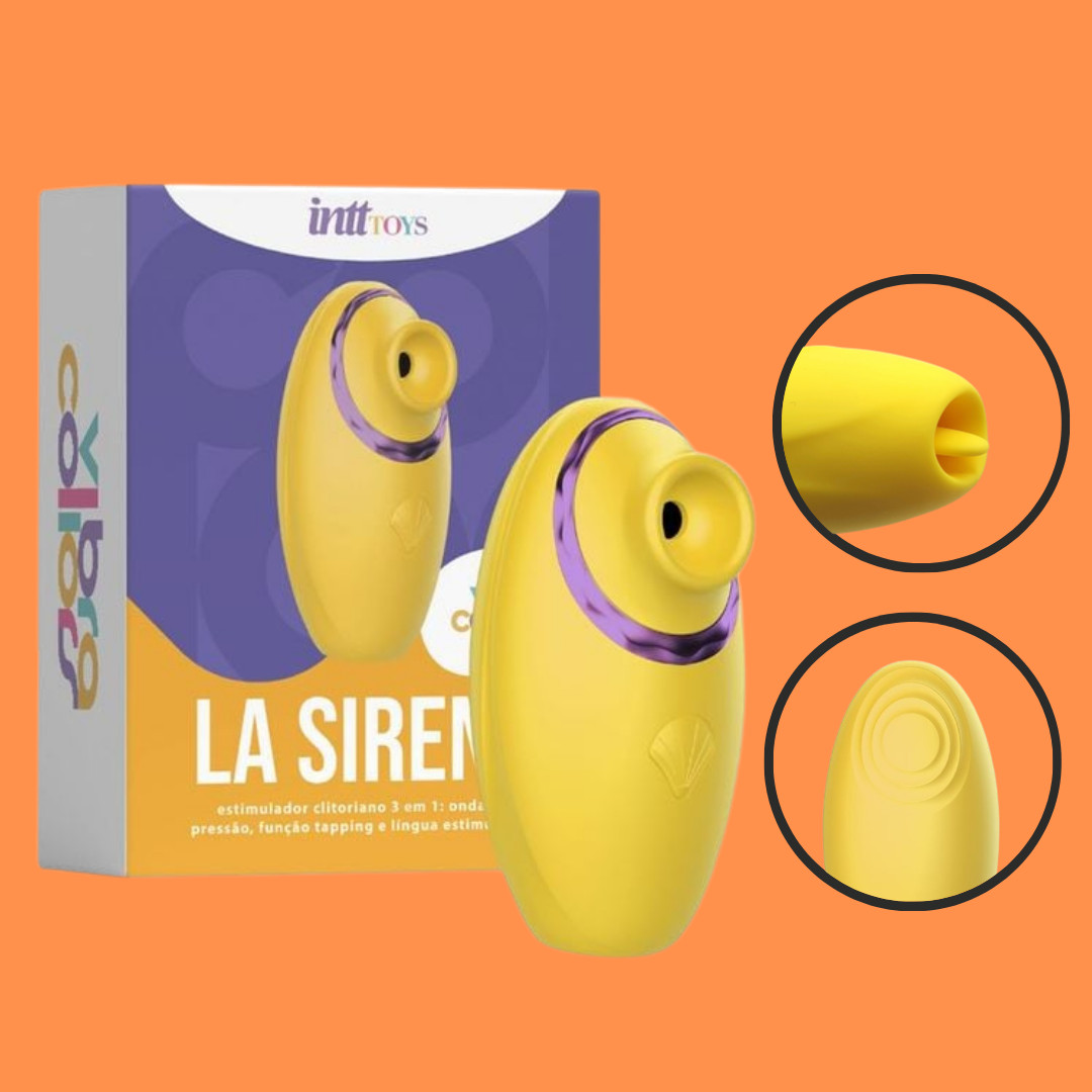 Vibrador Estimulador de Clitóris Recarregável com 10 Tipos Pulsações e Estímulos - Intt Toys La Sirena | Disponível em 3 Cores - 1