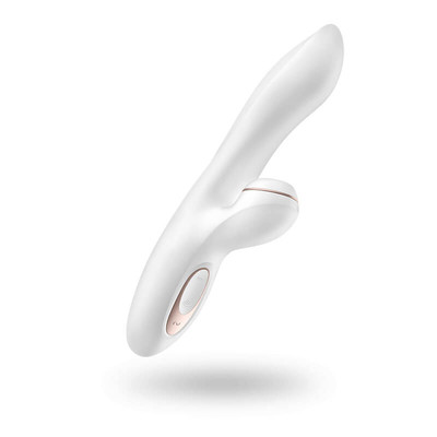 Foto 2 do produto Vibrador Estimulador de Clítoris Recarregável com 11 Níveis de Sucção e 7 Modos de Vibração com 3 Intensidades - Satisfyer PRO G-Spot Rabbit | 10,5 x 3 cm