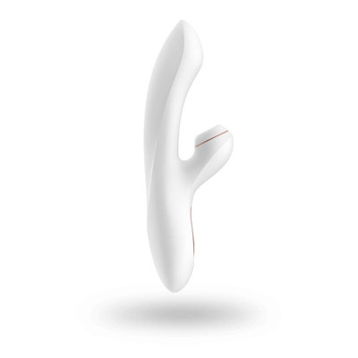 Foto 4 do produto Vibrador Estimulador de Clítoris Recarregável com 11 Níveis de Sucção e 7 Modos de Vibração com 3 Intensidades - Satisfyer PRO G-Spot Rabbit | 10,5 x 3 cm