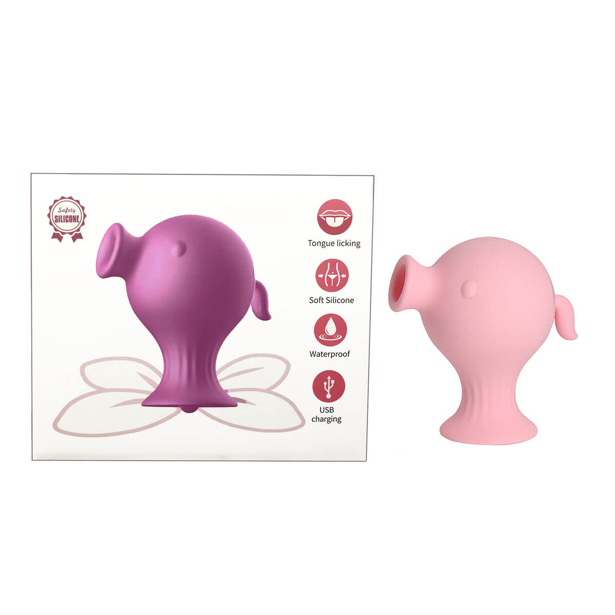 Vibrador Estimulador de Clitóris em Silicone com 7 Modos de Sucção e Língua Vibratória - Wandou Jingling Plus | Disponível em 3 Cores - 7