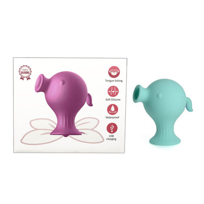 Vibrador Estimulador de Clitóris em Silicone com 7 Modos de Sucção e Língua Vibratória - Wandou Jingling Plus | Disponível em 3 Cores