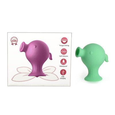 Foto 4 do produto Vibrador Estimulador de Clitóris em Silicone com 7 Modos de Sucção e Língua Vibratória - Wandou Jingling Plus | Disponível em 3 Cores