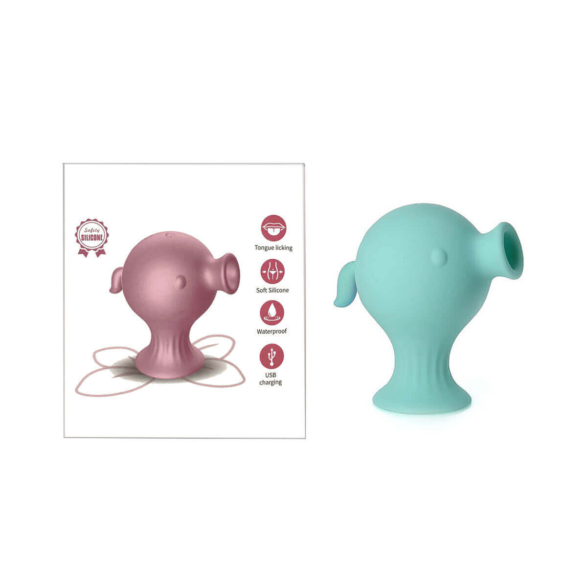 Vibrador Estimulador de Clitóris em Silicone com 7 Modos de Sucção - Wandou Jingling| Disponível em 3 Cores - 7