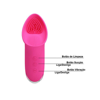 Foto 6 do produto Vibrador Estimulador de Clitóris em Silicone com 7 Modos de Vibração, 7 Modos de Sucção e Resistente à Água - Pretty Love Isaac | Disponível em 2 Cores