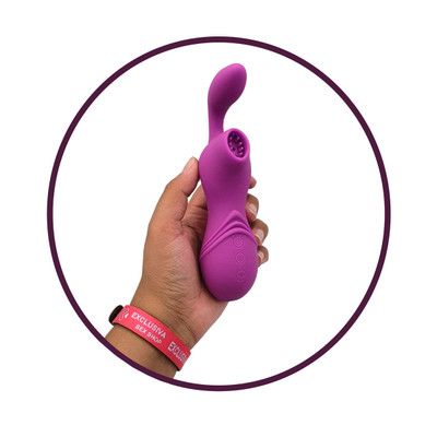 Vibrador Estimulador de Clítoris com Sucção Recarregável em Silicone com 12 Modos de Vibrações - Naughty Baby Vibration Rod | Disponível em 3 Cores