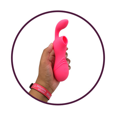 Foto 6 do produto Vibrador Estimulador de Clítoris com Sucção Recarregável em Silicone com 12 Modos de Vibrações - Naughty Baby Vibration Rod | Disponível em 3 Cores