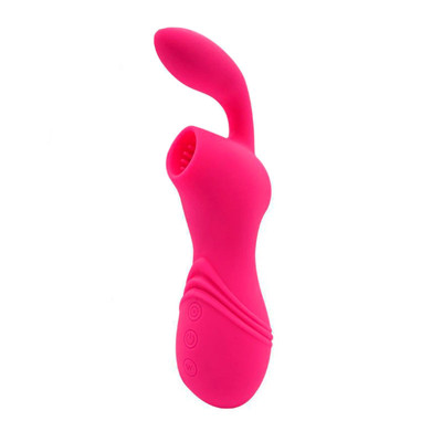 Foto 2 do produto Vibrador Estimulador de Clítoris com Sucção Recarregável em Silicone com 12 Modos de Vibrações - Naughty Baby Vibration Rod | Disponível em 3 Cores