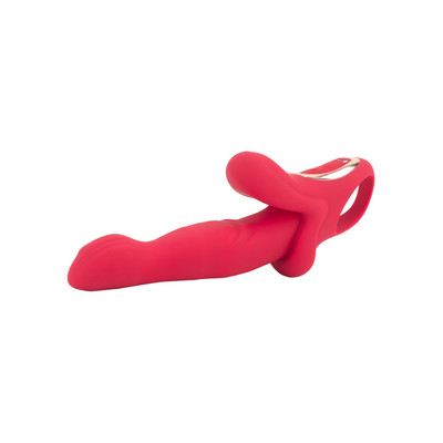 Vibrador Estimulador em Formato de Boca com 10 Modos de Vibrações, 10 Movimentos de Vai e Vem, Recarregável - Sally Yaffa Lingerie | 12,6 x 3,5 cm