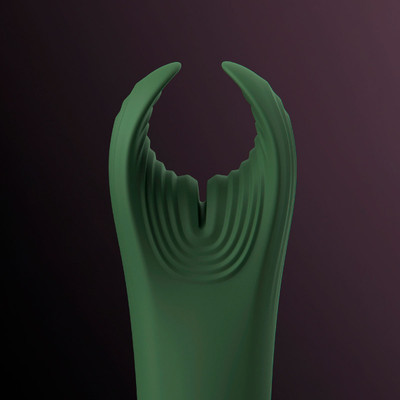 Foto 2 do produto Vibrador Estimulador de Pênis com 12 Modos de Vibração e Controle de Intensidade, Recarregável - Fun Factory Manta | Cor: Verde Musgo