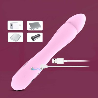 Foto 3 do produto Vibrador Estimulador de Ponto G com 10 Modos de Vibração, Função de Inflar e Recarregável via USB - Inflatable Vibrator | 12 x 3,7 cm | Disponível em 2 Cores