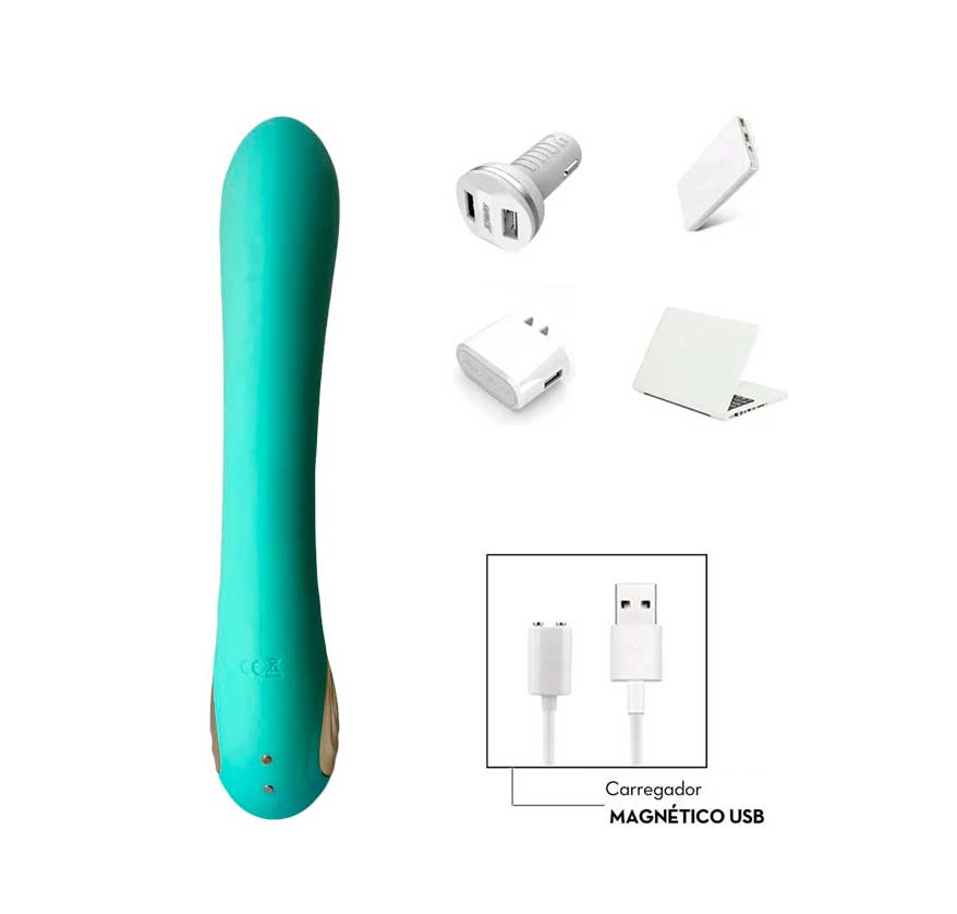 Vibrador Estimulador de Ponto G com Carregamento via USB, 10 Modos de Vibração e Pulsação - Pat Vibrator Love Me | 15 x 4 cm | Disponível em 2 Cores - 4