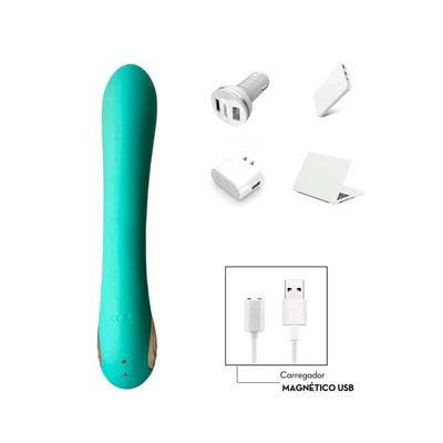 Foto 4 do produto Vibrador Estimulador de Ponto G com Carregamento via USB, 10 Modos de Vibração e Pulsação - Pat Vibrator Love Me | 15 x 4 cm | Disponível em 2 Cores