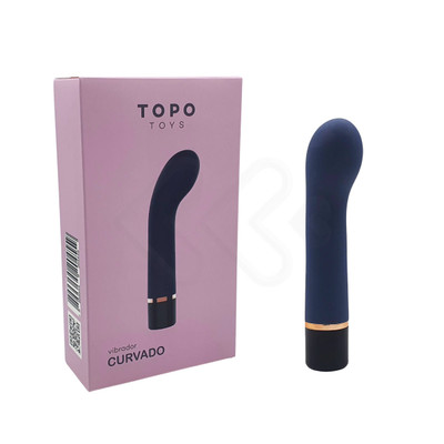 Foto 1 do produto Vibrador Estimulador de Ponto G e Clitóris com 10 Modos de Vibração e Carregamento Magnético - Topo Toys Curvado | 9,9 x 2,7 cm