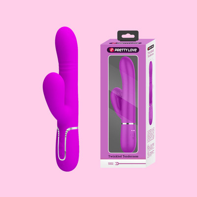 Vibrador e Estimulador de Ponto G e Clitóris com 7 Modos de Vibração e Pulsação, 4 Movimentos de Vai e vem e Recarregável - Pretty Love Mariane | 12 x 3,5 cm