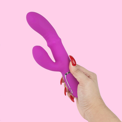 Vibrador e Estimulador de Ponto G e Clitóris com 7 Modos de Vibração e Pulsação, 4 Movimentos de Vai e vem e Recarregável - Pretty Love Mariane | 12 x 3,5 cm