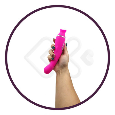 Foto 7 do produto Vibrador Estimulador de Ponto G e Clitóris com 8 Intensidades de Sucção e 12 Modos de Vibração - Mermaid | 9,5 x 3 cm