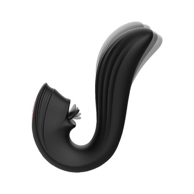 Foto 10 do produto Vibrador Estimulador de Clitóris e Ponto G com 9 Modos de Vibração e Língua Estimuladora - Velvet Kiss S-Hande | Disponível em 2 Cores
