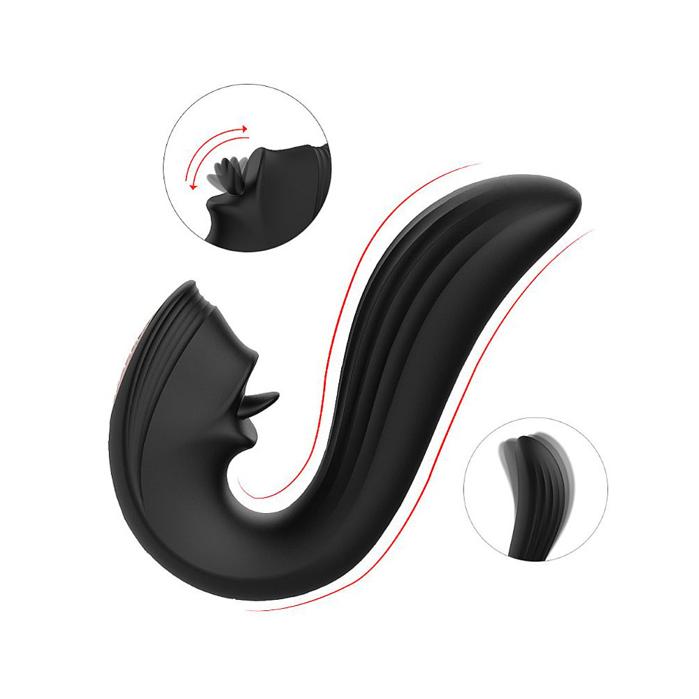 Vibrador Estimulador de Clitóris e Ponto G com 9 Modos de Vibração e Língua Estimuladora - Velvet Kiss S-Hande | Disponível em 2 Cores - 11